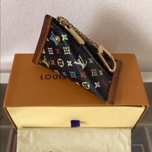 LOUIS VUITTON Coin Case Berlingo M58029 Monogram Multi Color Black